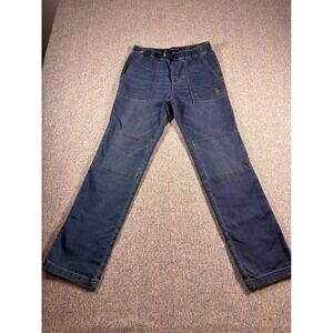 US Polo Assn Boys Jeans Denim Elastic Waist Belted Blue Size 14-16